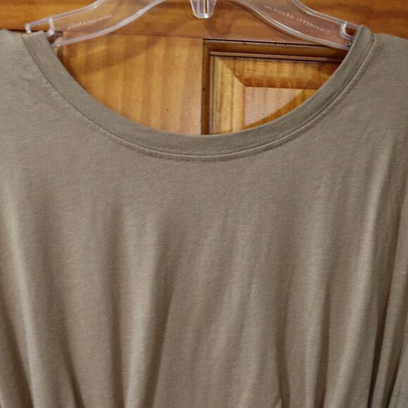 Good American Brown Sleeveless Pleated Top 5 - Picture 4 of 8